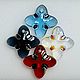 Подвеска Swarovski Cross Aquamarine, red volcano, black, silver 24мм, Серьги классические, Москва,  Фото №1