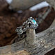 Men's silver ring with opal ' Arvensis'. Rings. Unusual Gemstone Jewelry. My Livemaster. Фото №4