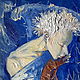 Картина маслом девушка с крыльями "Ангел в синих тонах...", Картины, Астрахань,  Фото №1