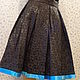  Black skirt with a pleat to the knees elegant, Skirts, St. Petersburg,  Фото №1