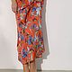 Long shirt made of orange silk. Nightdress. Boudoirwedding. Online shopping on My Livemaster.  Фото №2