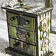 Mini-chest of drawers ' CHESHIRE '. Mini Dressers. Decoupage. Online shopping on My Livemaster.  Фото №2