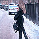 Coat with belt black 'Black cashmere'. Coats. Lana Kmekich (lanakmekich). My Livemaster. Фото №4