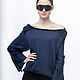  Ld_012tsin_chern Jumper fitted, color dark blue/black. Jumpers. The fashion house Julia Sindrevich. Online shopping on My Livemaster.  Фото №2
