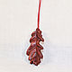 Pendant-Amulet made of wood ' Oak leaf '(Paduk). Pendant. OakForest Wooden Jewelry. My Livemaster. Фото №4
