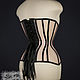 Прозрачный бельевой корсет с контрастными рельефами. Корсеты. Shi Corset (Анна). Ярмарка Мастеров.  Фото №4