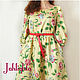 Order Dress with pockets 'Magic garden' 2 (pale yellow). Jahlighta (Jahlighta). Livemaster. . Dresses Фото №3