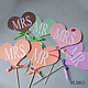 сердечки для фотосессии "MR и MRS". Наборы для фотосессий. Яна Трофименко WEDDING (ms-smily-wed). Ярмарка Мастеров.  Фото №5