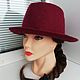 Fedora hat in the color of ripe cherries. Hats1. Oksana Moleva. My Livemaster. Фото №5