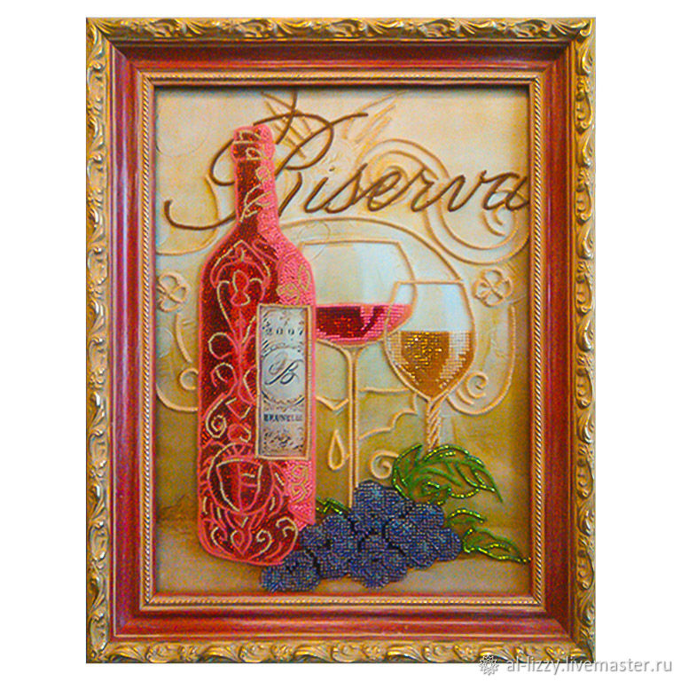 The picture is embroidered with beads 'Intoxicating wine', Pictures, Cherkessk,  Фото №1