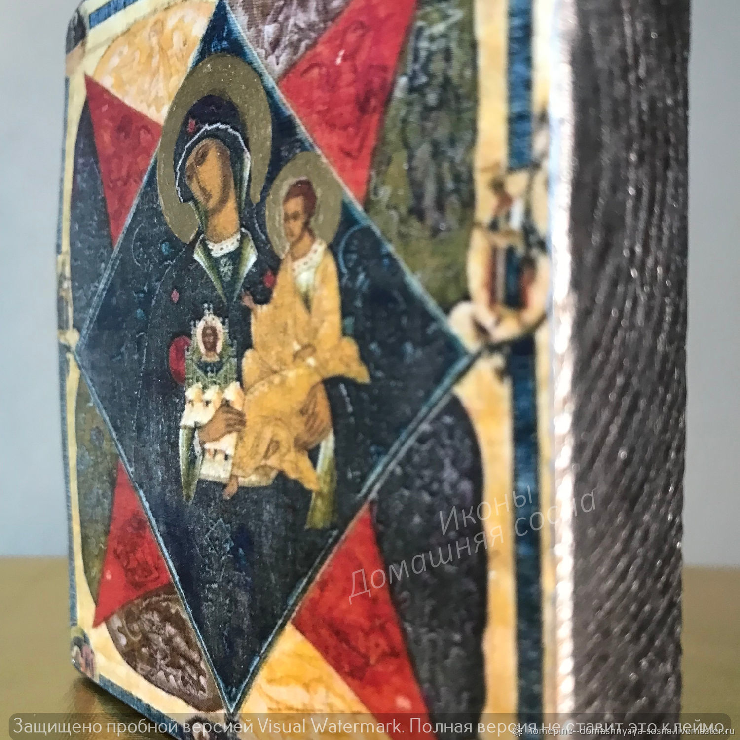 Икона Неопалимая Купина Богородица ручная работа подарок модерн икона в ...