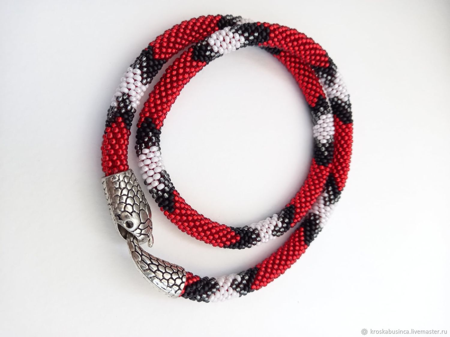 String of beads 'ASP' red, Necklace, Novocheboksarsk,  Фото №1