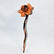 Hairpin for hair 'Sunflower'. Hairpin. OakForest Wooden Jewelry. My Livemaster. Фото №6