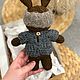 Вязаный зайка ручной работы. Амигуруми куклы и игрушки. Embroidery-by-liza. Ярмарка Мастеров.  Фото №4