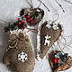 Rustic New Year pendants. Christmas decorations. Boutique  OCEANOFLOVE (oceanoflove). My Livemaster. Фото №6