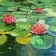 Oil painting on canvas. A pond with water lilies. Pictures. Painting gallery of Metsenatova Val. Online shopping on My Livemaster.  Фото №2