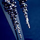Длинные серьги с черной шпинелью, серебро 925 "Luxury", Earrings, Krasnogorsk,  Фото №1