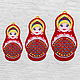 Set Applique Russian Matryoshka Embroidered Lace Stripe. Applications. materials for creative Anna Sintez. Online shopping on My Livemaster.  Фото №2
