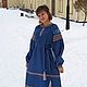 ПЛАТЬЕ "ЭТНИКА" в благородном синем цвете, Платья, Омск,  Фото №1
