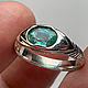 Handmade Emerald ring. 925 sterling silver. Rings. Bauroom - vedic jewelry & gemstones (bauroom). Online shopping on My Livemaster.  Фото №2