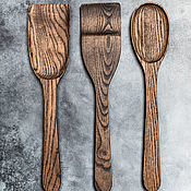 Для дома и интерьера handmade. Livemaster - original item Dark ash shovel set, 3 pieces. Handmade.