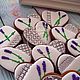 Gingerbread wedding hearts with embroidery. Gingerbread Cookies Set. APryanik (SPb i dr. goroda). Интернет-магазин Ярмарка Мастеров.  Фото №2