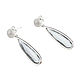 Gray earrings with pendants,long silver earrings 'Radiance', Earrings, Moscow,  Фото №1