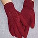 Maroon gloves with mohair. Gloves. Tatiana Boyarova. My Livemaster. Фото №5