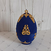 Сувениры и подарки handmade. Livemaster - original item Easter Egg Box Blue Velvet. Handmade.