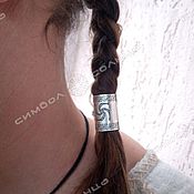 Русский стиль handmade. Livemaster - original item Clip, hair clip Symbol of the Genus. Handmade.
