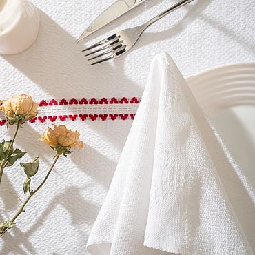 Для дома и интерьера ручной работы. Ярмарка Мастеров - ручная работа Декоративная салфетка Зигзаг. Handmade.