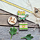 Набор из трех брошей "Садовые", Комплект брошей, Тюмень,  Фото №1