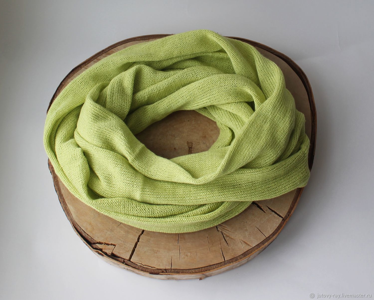 Seamless scarf-snood made of 100% linen ' Spring freshness', Snudy1, Vologda,  Фото №1