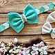 Set of pins-bows and headband-the bow on a stretchy elastic band, Hairpins and elastic bands for hair, Moscow,  Фото №1