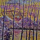 Абстрактная          Картина: Фиолетово-желтый горный пейзаж, Картины, Санкт-Петербург,  Фото №1