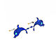 Lapis Lazuli Dolphin CUFFLINKS. Cufflinks handmade. Cuff Links. ARIEL - MOSAIC. My Livemaster. Фото №4
