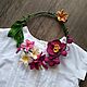  С цветами орхидеи. Колье. Knitted flowers. Ярмарка Мастеров.  Фото №6