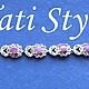 Серебряный браслет с рубинами и марказитами ,,RANDA,,. Браслет-цепочка. Tati Style. Ярмарка Мастеров.  Фото №6