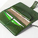 Order Wallet leather Green, collection of 'Fern'. Two Starlings. Livemaster. . Wallets Фото №3