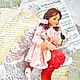 Заказать Ватная игрушка "Девочка на лошадке с ромашкой". Ватные игрушки от Вероники Поленок 'Вероничкины детишки'. Ярмарка Мастеров. . Мини фигурки и статуэтки Фото №3