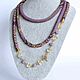 Заказать Лариат из чешского и японского бисера "ЧЕРНИЧНЫЙ СМУЗИ". beadsjewelry.  ru. Ярмарка Мастеров. . Лариаты Фото №3