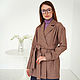 Oversize wool coat Terracotta wool demi-season orange gray. Coats. mozaika-rus. Online shopping on My Livemaster.  Фото №2