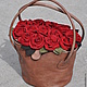 Кожаная сумка - " Корзина с розами" - 2, Классическая сумка, Тула,  Фото №1
