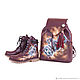 Set of leather backpack and boots 'Pleasant dreams'. Boots. Pelle Volare. Online shopping on My Livemaster.  Фото №2