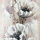 Painting 'White poppies'. 25 by 50 or 30 by 60 cm, Pictures, Moscow,  Фото №1