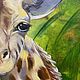 Giraffe. Animals. Oil painting. Pictures. White swan. Online shopping on My Livemaster.  Фото №2