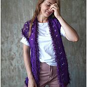 Шарфы: Длинный вязаный шерстяной шарф унисекс в наличии