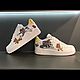 Кроссовки белые, кастом обуви, Nike Air Force, унисекс, ручная роспись. Кроссовки. Olgavolgoart. Роспись одежды и обуви. Кастом. Ярмарка Мастеров.  Фото №7