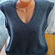 Жилет мохеровый женский вязаный серый цвет. Жилеты. AccessoriesWool мягко и комфортно. Интернет-магазин Ярмарка Мастеров.  Фото №2