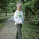 Рубашка с рисунком ручной работы "Лето". Рубашки. Ирина Лебедева Boho House. Ярмарка Мастеров.  Фото №10